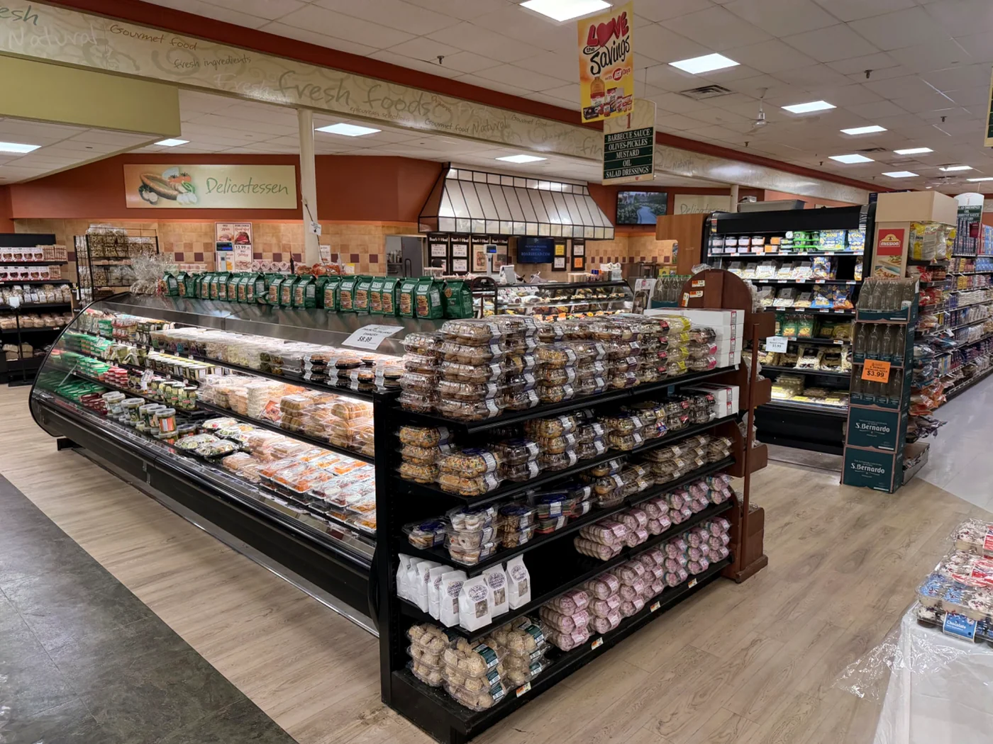 Deli and prepared foods inside Farmer's Market at Larkfield